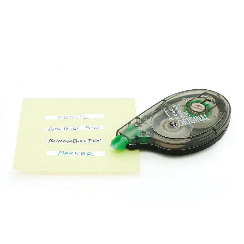 Tombow Original Mono Correction Tape - 0.16" Width x 32.81 ft Length - 1 Line(s) - White Tape - Ergonomic - Acid-free, Non-refillable - 12 / Box - White - Image 2