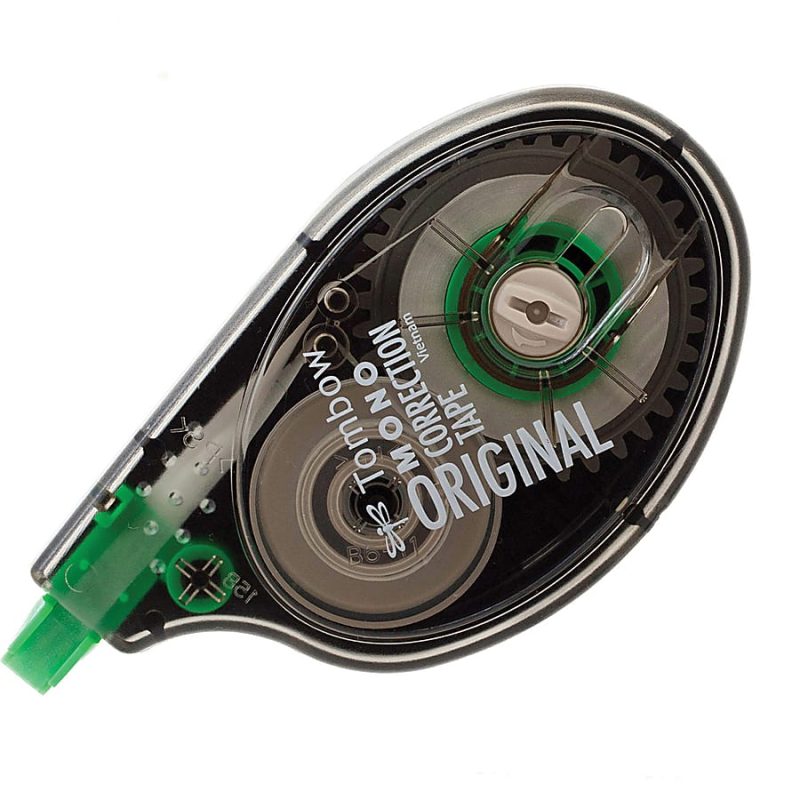 Tombow Original Mono Correction Tape - 0.16" Width x 32.81 ft Length - 1 Line(s) - White Tape - Ergonomic - Acid-free, Non-refillable - 12 / Box - White - Image 4