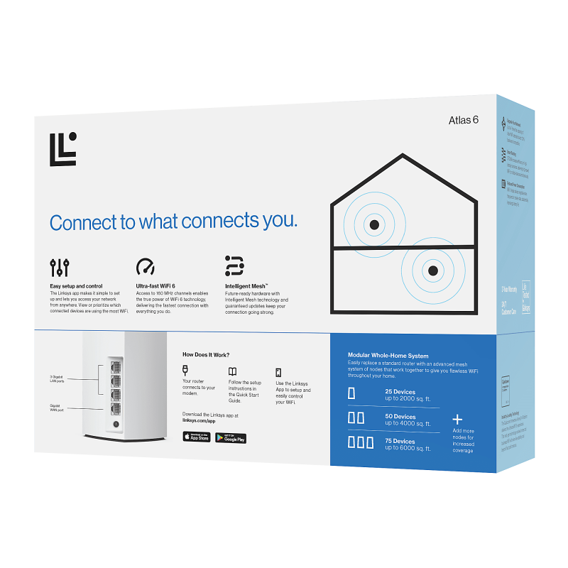 Linksys® VELOP Atlas 6 Wi-Fi System, Set Of 2 Routers - Image 2