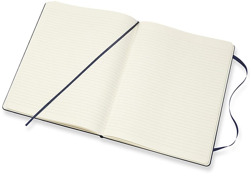 Moleskine Classic Hard Cover Notebook, 7-1/2" x 10", Ruled, 192 Pages, Sapphire Blue - Image 2