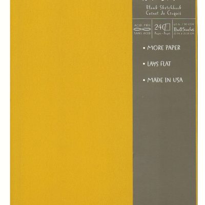 Global Art Flexi-Sketch Sketchbooks, 11" x 8 1/2", Portrait, 240 Pages (120 Sheets), Butternut, Pack Of 3