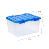 Iris Ultimate Weathertight Storage Boxes, 19-3/4”L x 16-3/16”W x 14-1/4”H, 44 Qt, Clear, Set Of 4 Boxes - Image 4