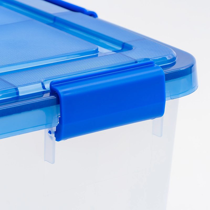 Iris Ultimate Weathertight Storage Boxes, 19-3/4”L x 16-3/16”W x 14-1/4”H, 44 Qt, Clear, Set Of 4 Boxes - Image 9