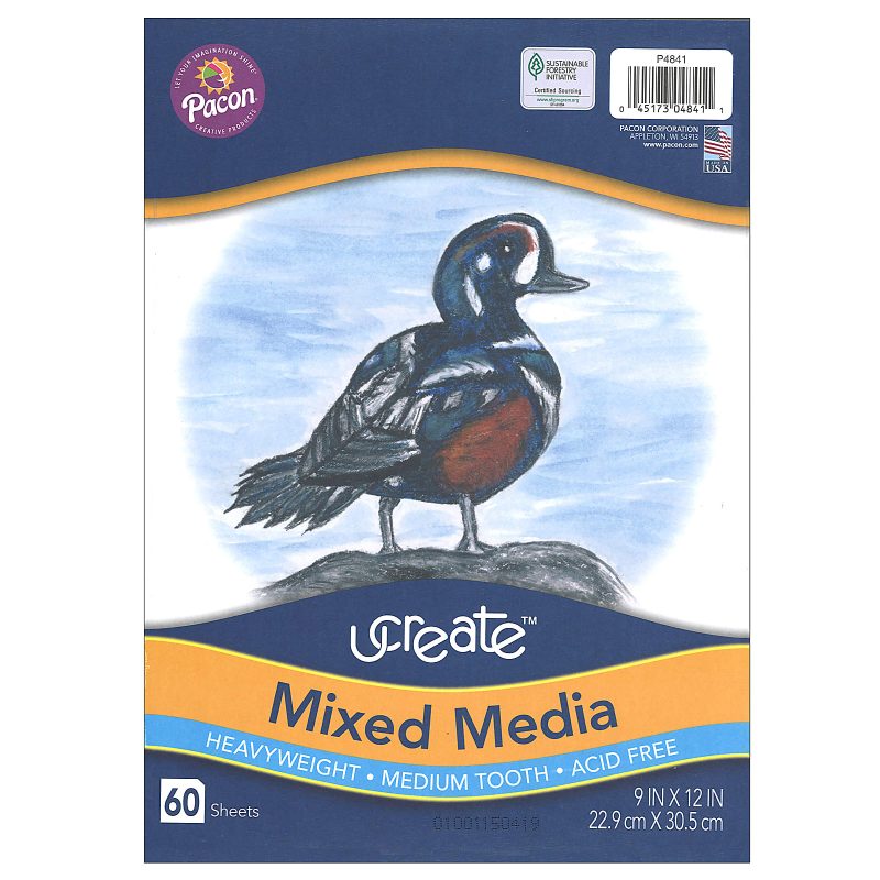 Pacon® UCreate Mixed Media Art Paper, Heavyweight, 9" x 12", White, 60 Sheets Per Pack, Set Of 6 Packs - Image 2
