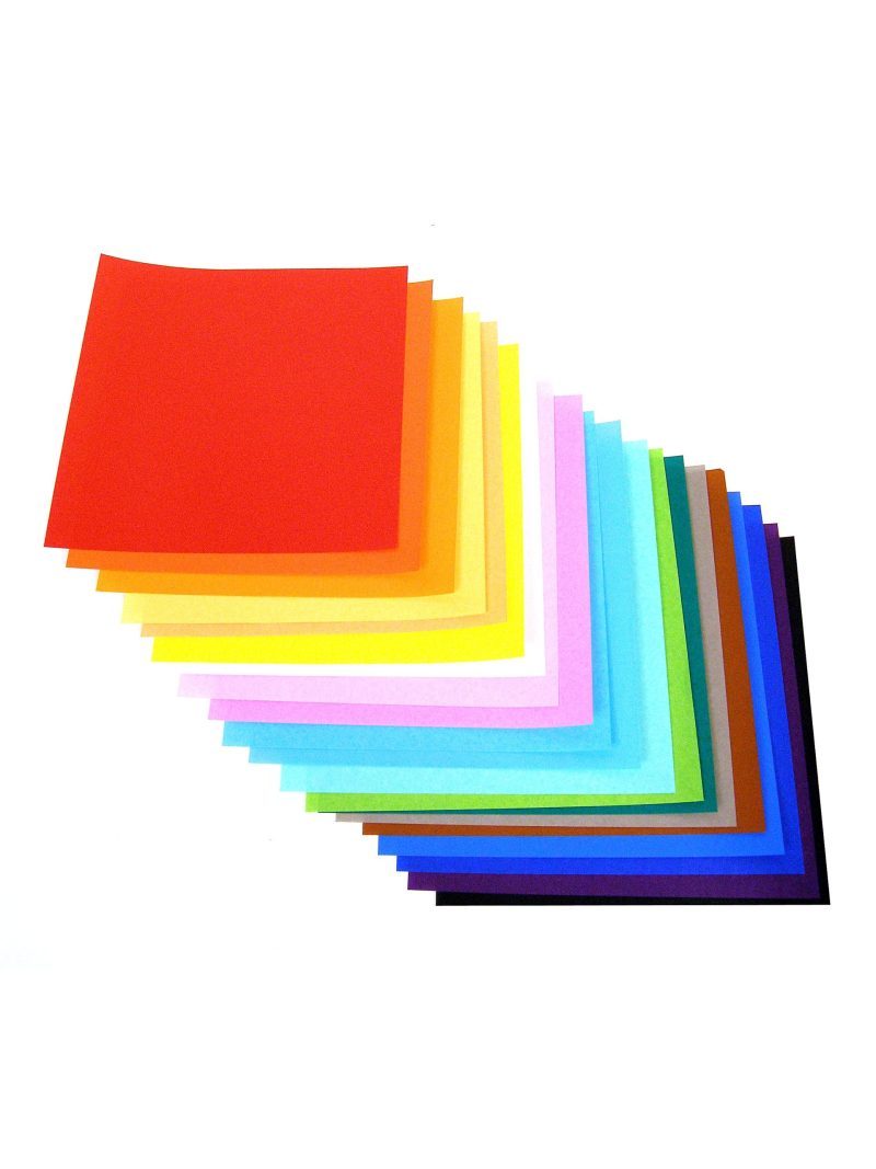 Yasutomo Fold'ems Origami Paper, 9 3/4", Assorted Bright Colors, Pack Of 100