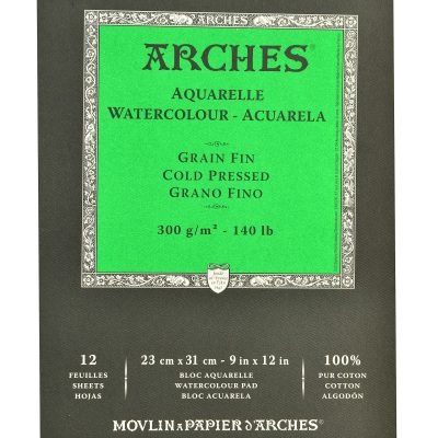 Arches® Watercolor Pads, 9" x 12", Cold-Pressed, 140 Lb, White, Pack Of 2