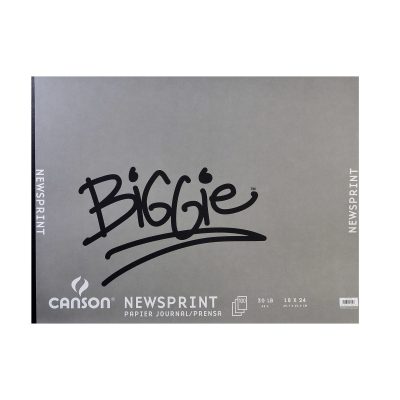 Canson Biggie Jr. Newsprint Pads, 18" x 24", 100% Recycled, 100 Sheets Per Pad, Pack Of 2 Pads