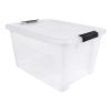 Iris USA® Weathertight Storage Boxes, 32-Quart, 19-1/16”L x 15-3/16”W x 13-1/4”H, Clear, Pack Of 4 Boxes - Image 2