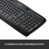 Logitech®MK320 Wireless Straight Full-Size Keyboard & Ambidextrous Optical Mouse, Black - Image 3