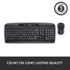 Logitech®MK320 Wireless Straight Full-Size Keyboard & Ambidextrous Optical Mouse, Black - Image 4