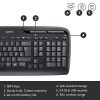 Logitech®MK320 Wireless Straight Full-Size Keyboard & Ambidextrous Optical Mouse, Black - Image 8