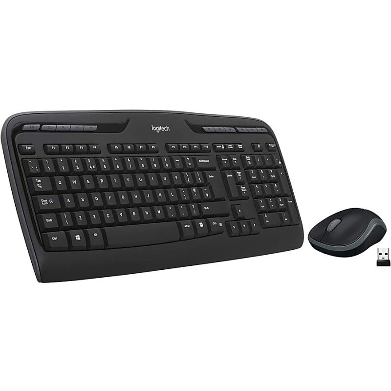 Logitech®MK320 Wireless Straight Full-Size Keyboard & Ambidextrous Optical Mouse, Black - Image 10