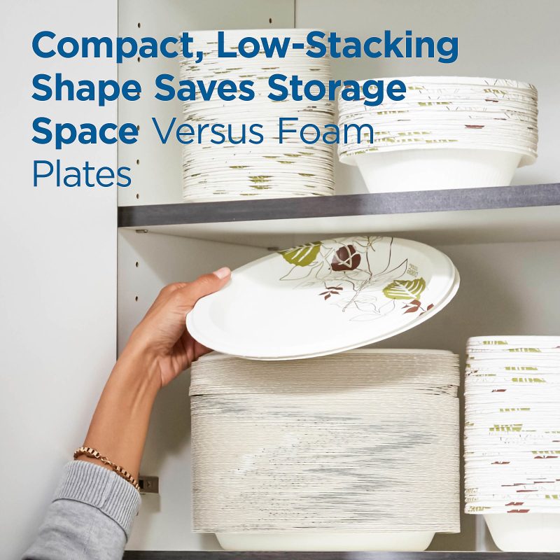 Dixie® Paper Plates, 8-1/2", Pathways Design, Pack Of 125 Plates - Image 5