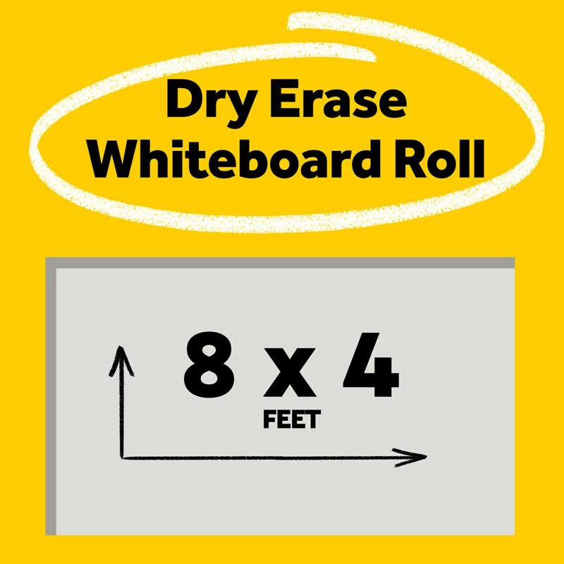 Post it® Non-Magnetic Dry-Erase Whiteboard Surface, 48" x 96", White - Image 3