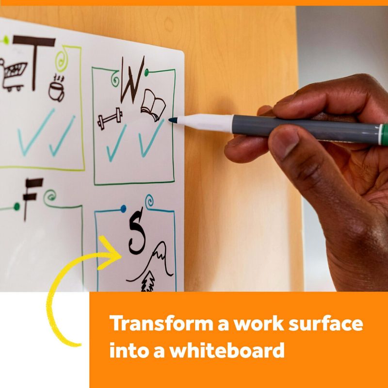 Post it® Non-Magnetic Dry-Erase Whiteboard Surface, 48" x 96", White - Image 5