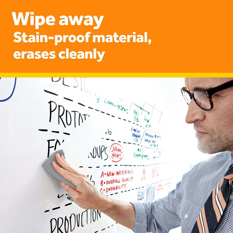 Post it® Non-Magnetic Dry-Erase Whiteboard Surface, 48" x 96", White - Image 8