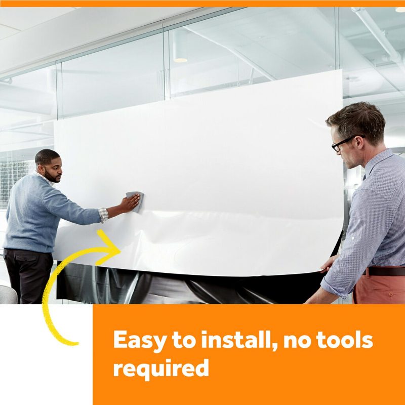 Post it® Non-Magnetic Dry-Erase Whiteboard Surface, 48" x 96", White - Image 9