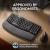 Logitech® Wave Keys Wireless Ergonomic Keyboard With Cushioned Palm Rest, 61% Recycled, Graphite, 920-011898 - Image 5