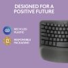 Logitech® Wave Keys Wireless Ergonomic Keyboard With Cushioned Palm Rest, 61% Recycled, Graphite, 920-011898 - Image 9