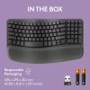Logitech® Wave Keys Wireless Ergonomic Keyboard With Cushioned Palm Rest, 61% Recycled, Graphite, 920-011898 - Image 10