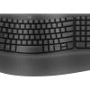 Logitech® Wave Keys Wireless Ergonomic Keyboard With Cushioned Palm Rest, 61% Recycled, Graphite, 920-011898 - Image 11