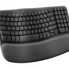 Logitech® Wave Keys Wireless Ergonomic Keyboard With Cushioned Palm Rest, 61% Recycled, Graphite, 920-011898 - Image 12