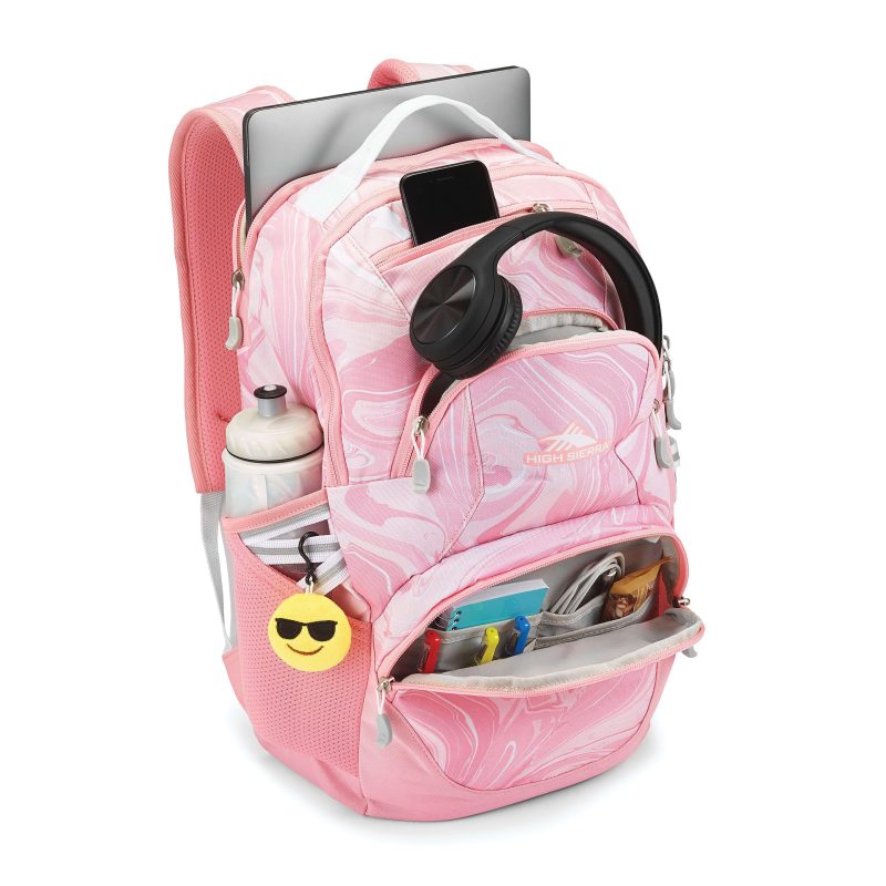 High Sierra Swoop Backpack With 17" Laptop Pocket, Pink - Image 4