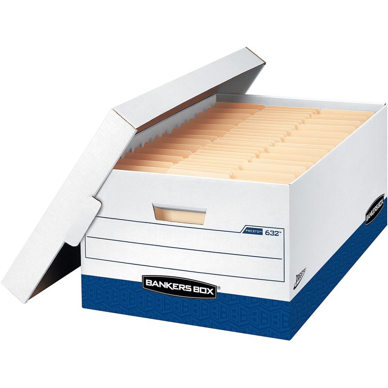 Bankers Box® Presto™ Standard-Duty Storage Boxes With Lift-Off Lids, Letter/Legal Size, 24" x 15" x 10", 60% Recycled, Case Of 12 - Image 3