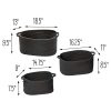 Honey Can Do Cotton Coil Baskets, 19”H x 16-1/2”W x 16-1/2”D, Black, Set Of 3 Baskets - Image 5