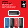 SanDisk Cruzer Snap™ USB 2.0 Flash Drives, Pack of 5, 32GB, Black, Red, Blue - Image 5