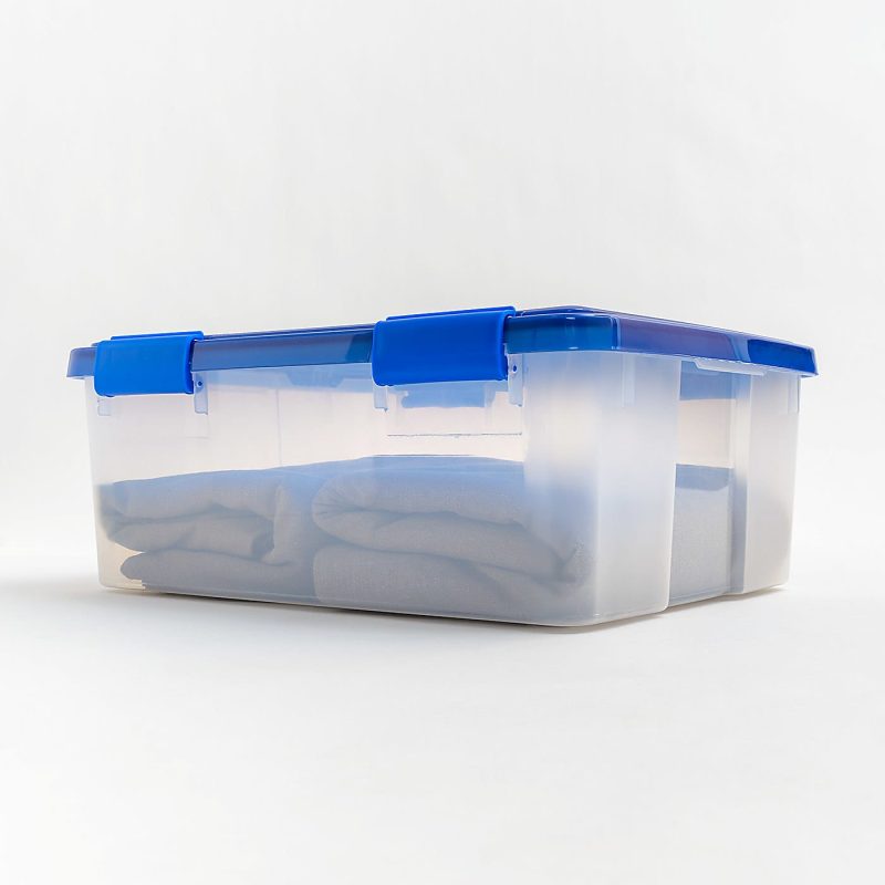 Iris Ultimate Weathertight Storage Boxes, 19-3/4”L x 16-3/16”W x 10-1/4”H, 30 Qt, Clear, Set Of 4 Boxes - Image 9