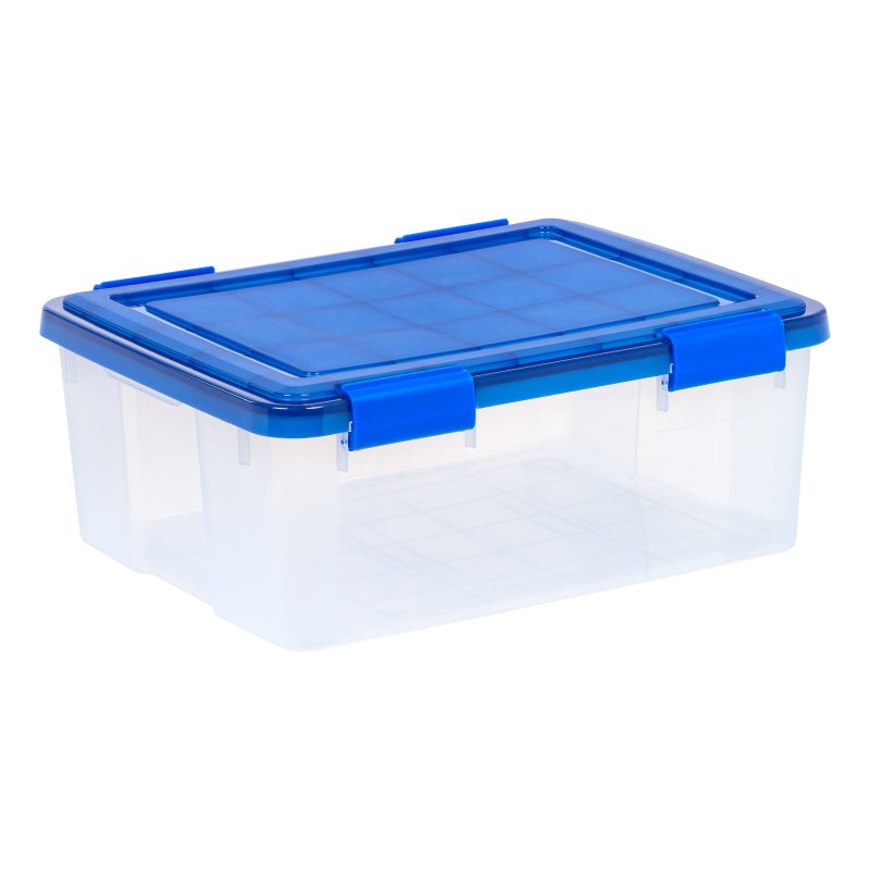 Iris Ultimate Weathertight Storage Boxes, 19-3/4”L x 16-3/16”W x 10-1/4”H, 30 Qt, Clear, Set Of 4 Boxes - Image 10