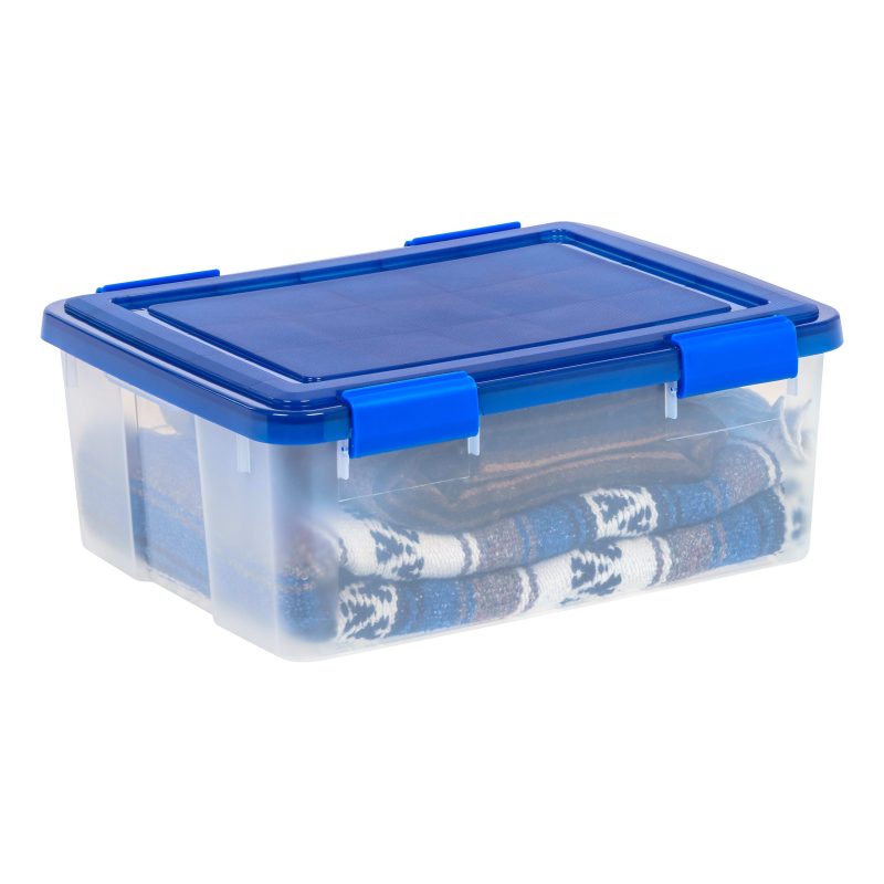 Iris Ultimate Weathertight Storage Boxes, 19-3/4”L x 16-3/16”W x 10-1/4”H, 30 Qt, Clear, Set Of 4 Boxes - Image 12