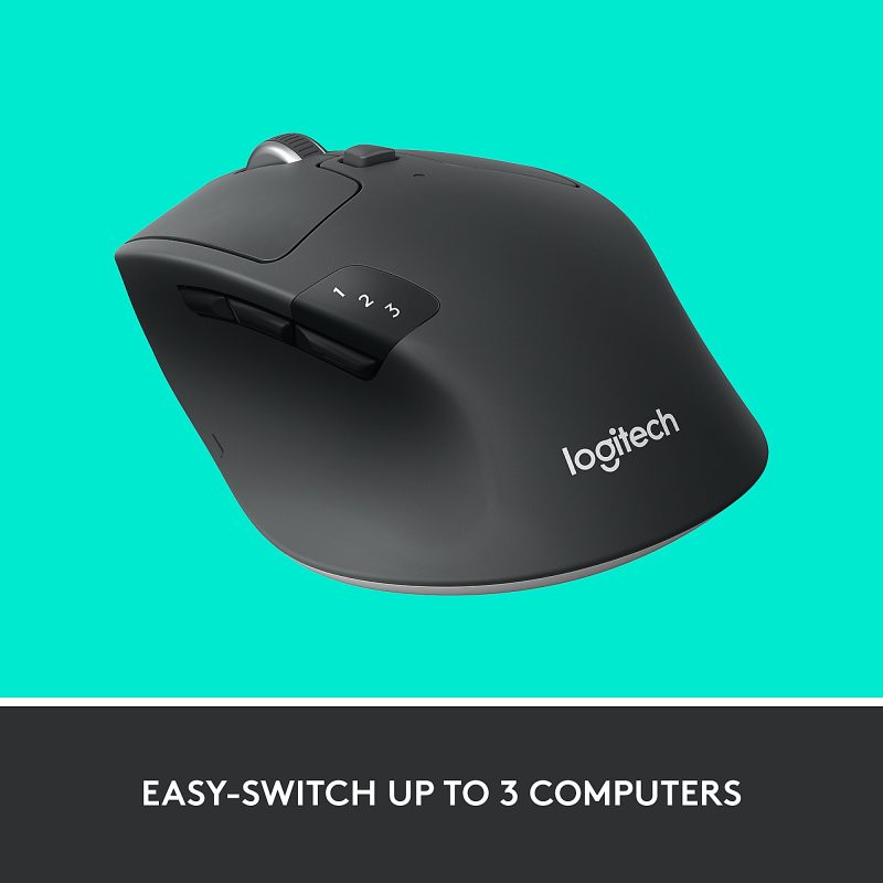 Logitech® M720 Triathlon Multi-Device Wireless Mouse, Black/Gray, 910-004790 - Image 8