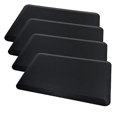 Realspace™ Anti-Fatigue Mat For All Floor Types, 20" x 30", Black, 4 Pack