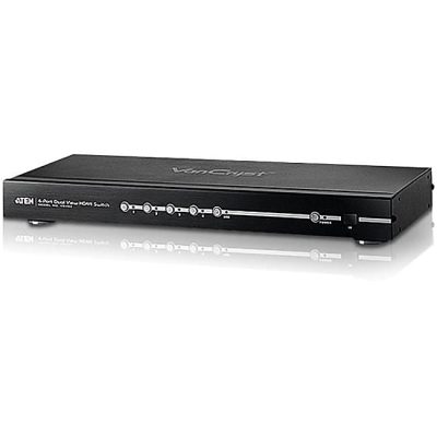 ATEN 4-Port Dual View HD Video Switch-TAA Compliant - 1920 x 1200 - WUXGA - 1080p4 x 2 - Computer