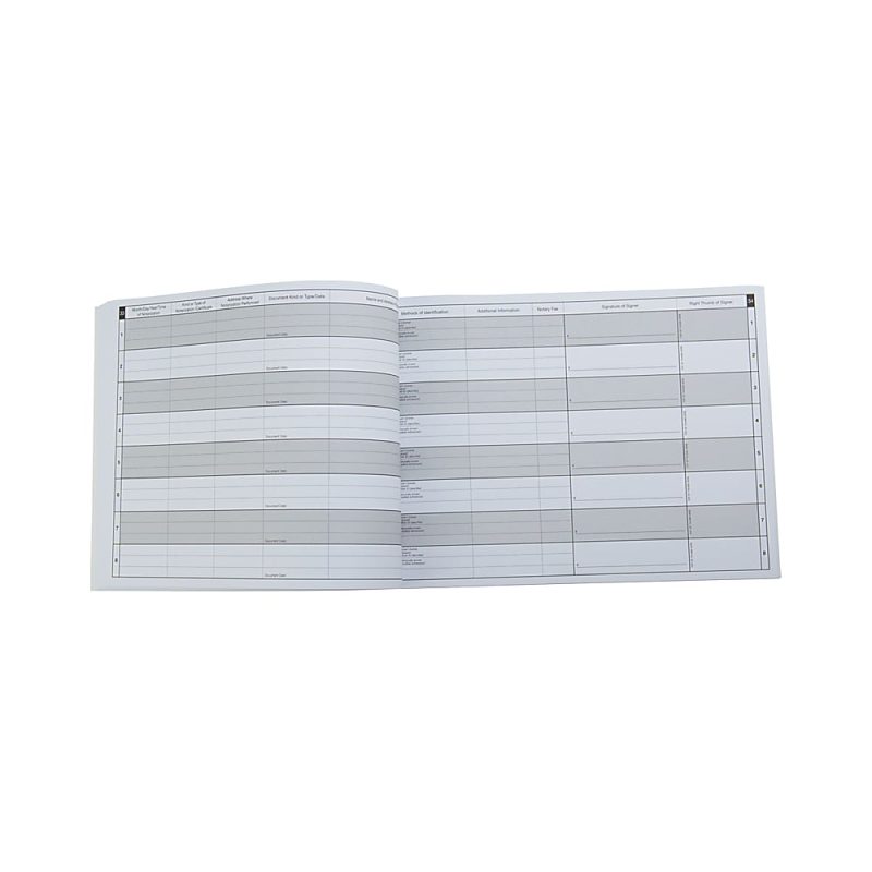 Soft Cover Journal of Notarial Acts Logbook For Notary Public Transactions, 11" x 8 1/2", 116 Pages - Image 3