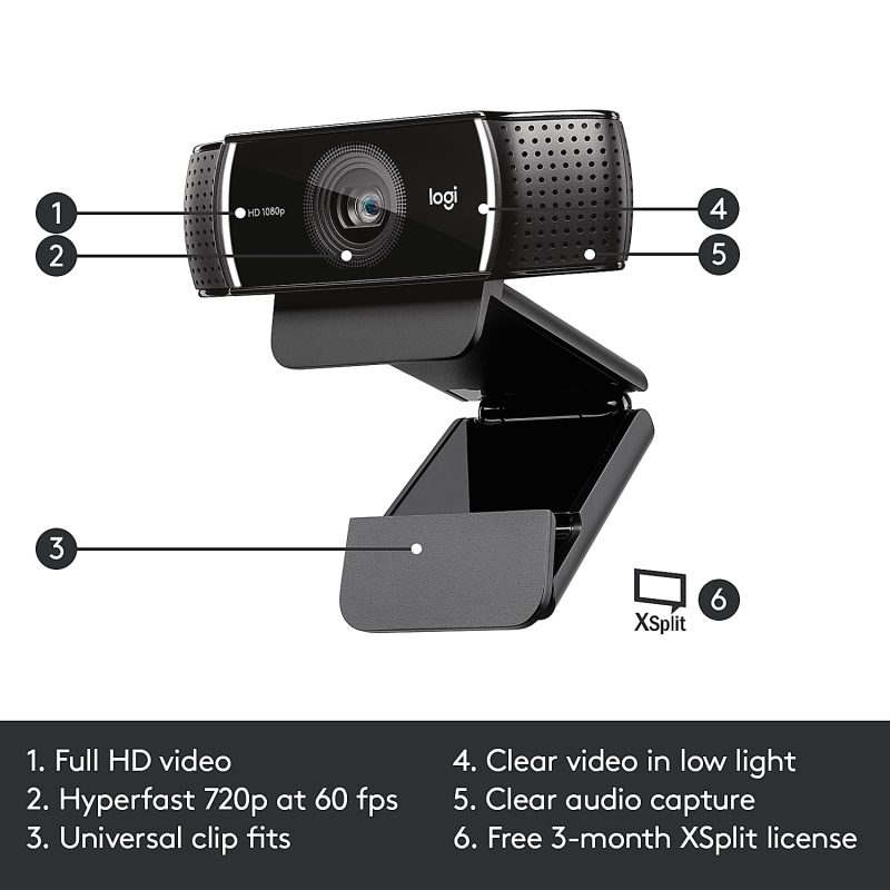 Logitech® C922 Pro Stream Webcam 1080P Camera for HD Video Streaming - Image 6