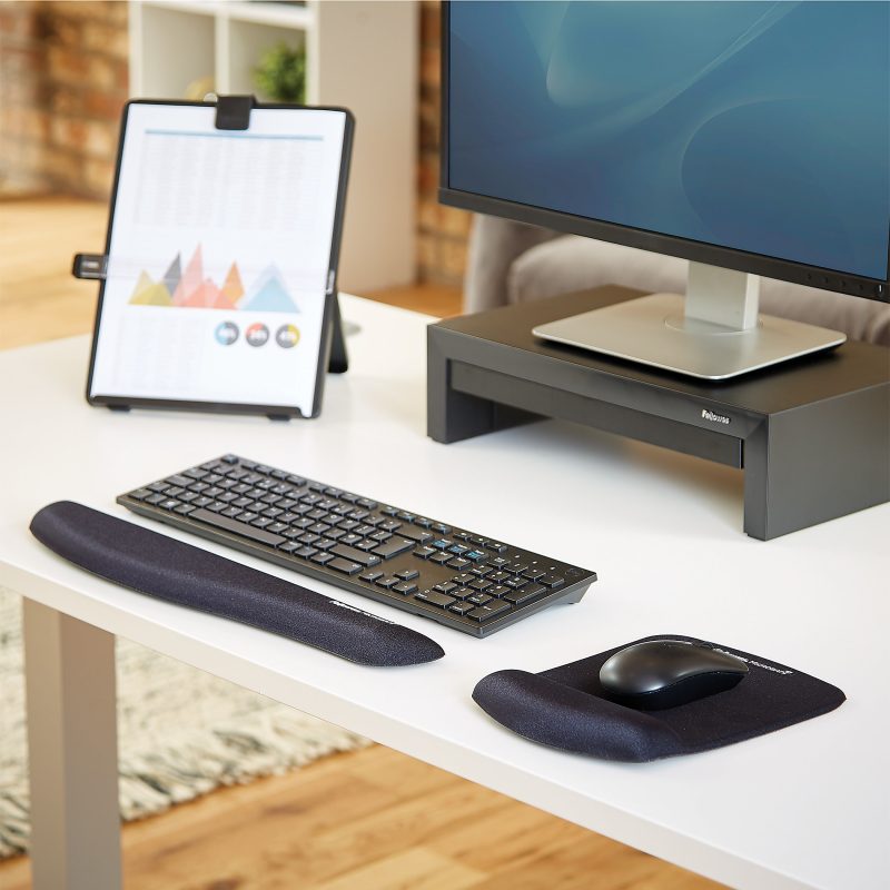 Fellowes® PlushTouch™ Keyboard Wrist Rest, Black - Image 4