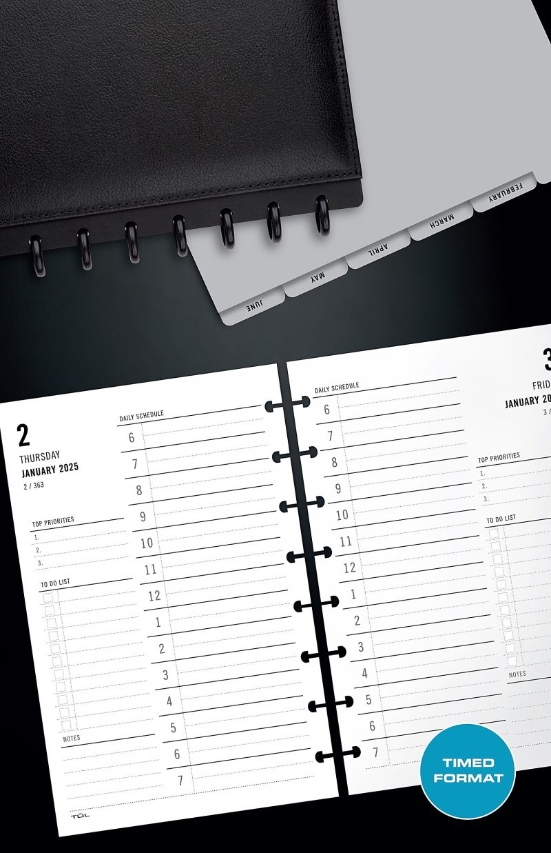 2025 TUL® Discbound Daily Planner Refill Pages, Junior Size, January To December - Image 3
