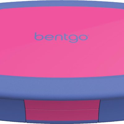 Bentgo Kids Brights Lunch Box, 2"H x 6-1/2"W x 8-1/2"D, Fuchsia