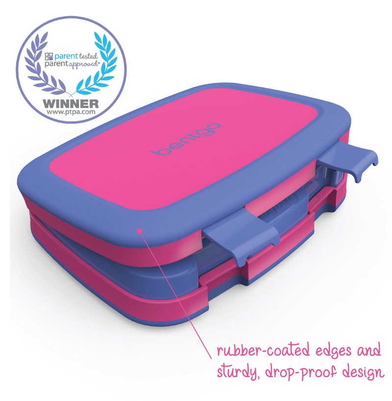 Bentgo Kids Brights Lunch Box, 2"H x 6-1/2"W x 8-1/2"D, Fuchsia - Image 4