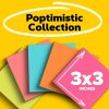 Post-it Notes, 14 Pads, 3 in x 3 in, Clean Removal, School Supplies and Office Products, Sticky Notes for Vertical Surfaces, Monitors, Walls and Windows, Poptimistic Collection - Image 2