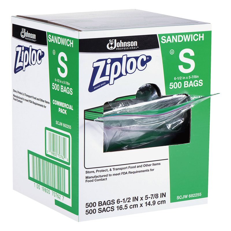 Ziploc® Resealable Sandwich Bags, Clear, Box Of 500 Bags - Image 2