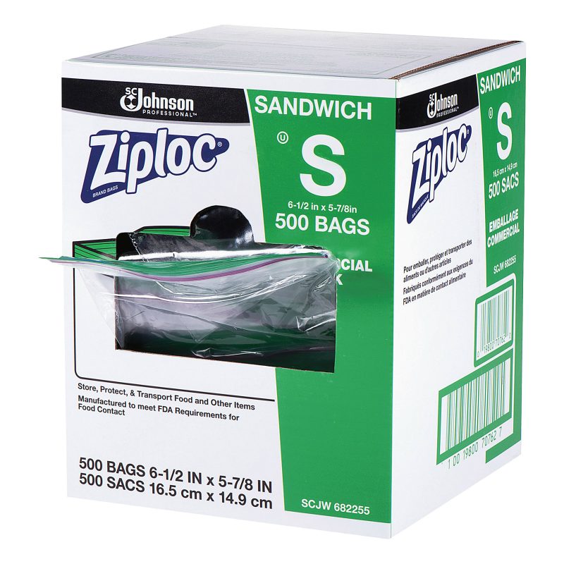Ziploc® Resealable Sandwich Bags, Clear, Box Of 500 Bags - Image 3