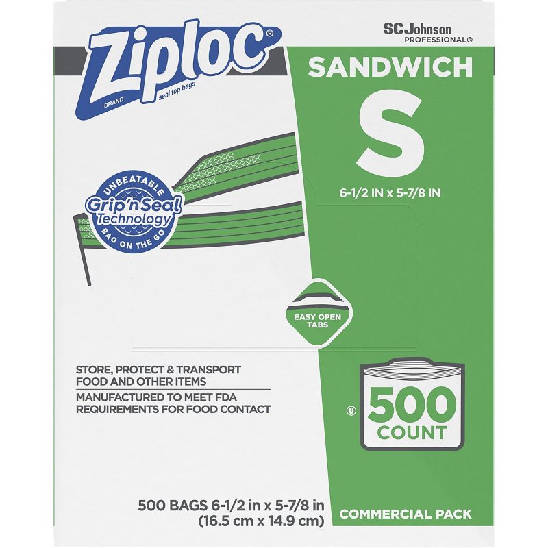 Ziploc® Resealable Sandwich Bags, Clear, Box Of 500 Bags - Image 4