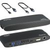 Plugable USB 3.0 Dual 4K Display Horizontal Docking Station with DisplayPort and HDMI for Windows (Dual 4K DisplayPort & HDMI, Gigabit Ethernet, Audio, 6 USB Ports) - for Notebook/Desktop PC