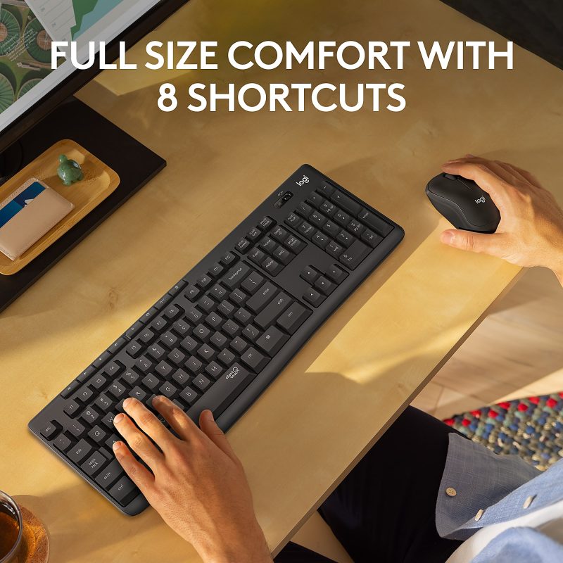 Logitech® MK295 Wireless Mouse & Keyboard Combo, Graphite - Image 3