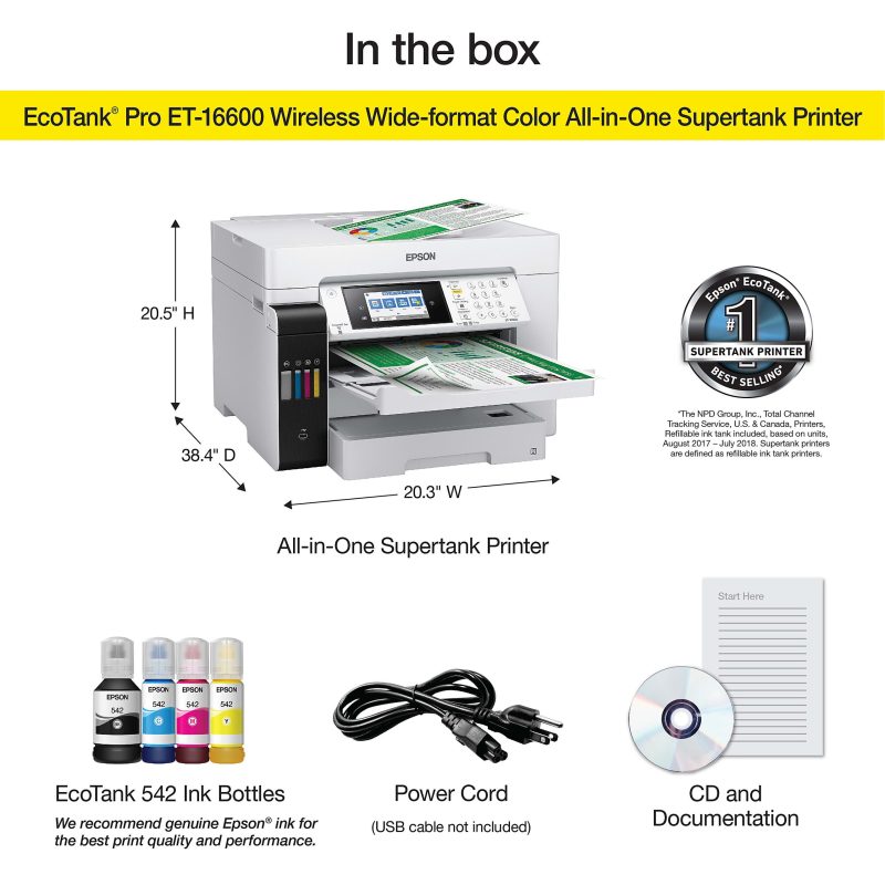 Epson® EcoTank® Pro ET-16600 SuperTank® Wide-Format Color Inkjet All-In-One Printer - Image 4