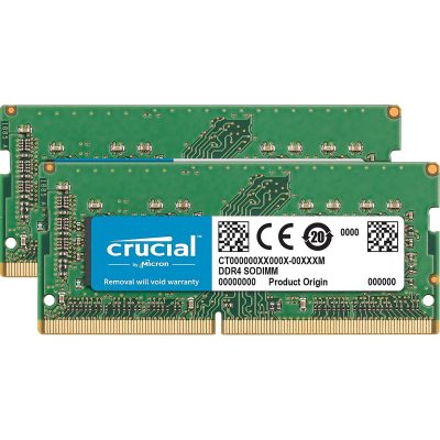 Crucial - DDR4 - kit - 32 GB: 2 x 16 GB - SO-DIMM 260-pin - 2400 MHz / PC4-19200 - CL17 - 1.2 V - unbuffered - non-ECC - for Apple iMac with Retina 5K display (Mid 2017)